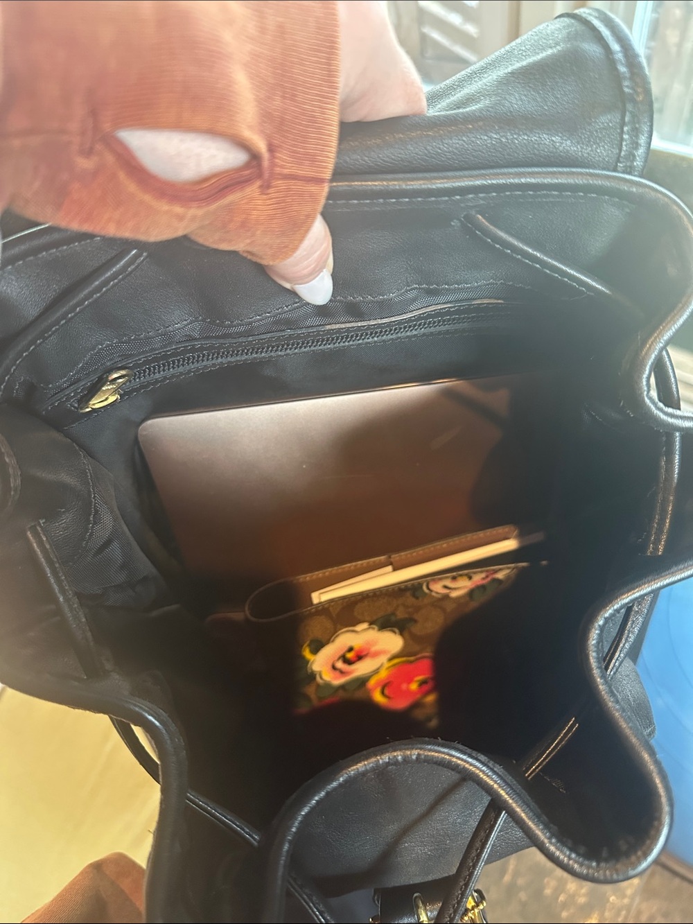Coach Leather Backpack - Picture 12 of 13
